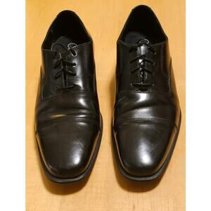 Cole Haan Lenox Hill black leather Oxford Cap Toe dress shoes, men's size 10